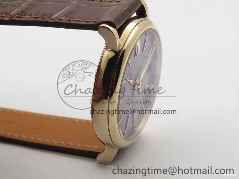 MIROTIME 0313 Portofino 37mm RG V7F 1:1 Best Edition Gray Dial on Deep Brown Leather Strap A SunProtective 7090